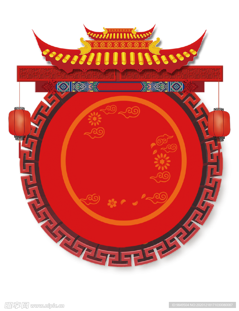 新年海报背景元素PNG素材