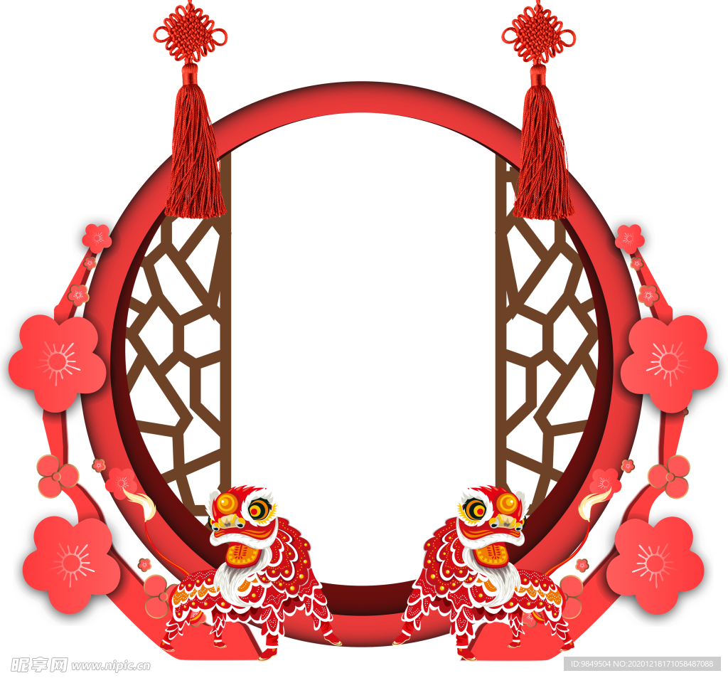 新年海报背景元素PNG素材