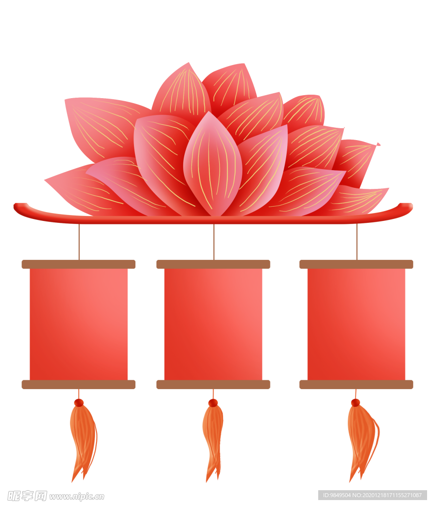 新年海报背景元素PNG素材