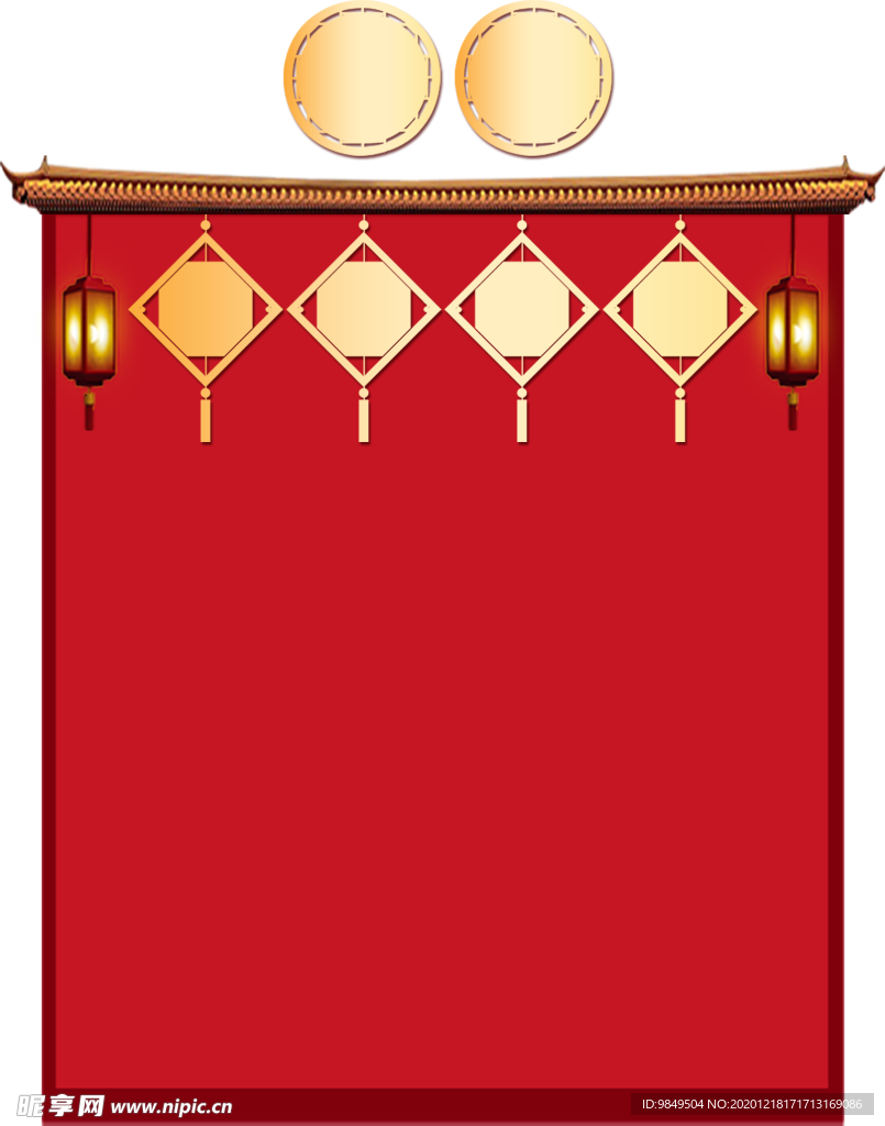 新年海报背景元素PNG素材