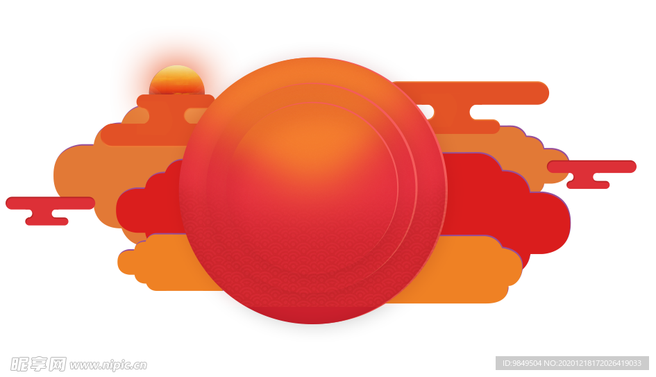 新年海报背景元素PNG素材