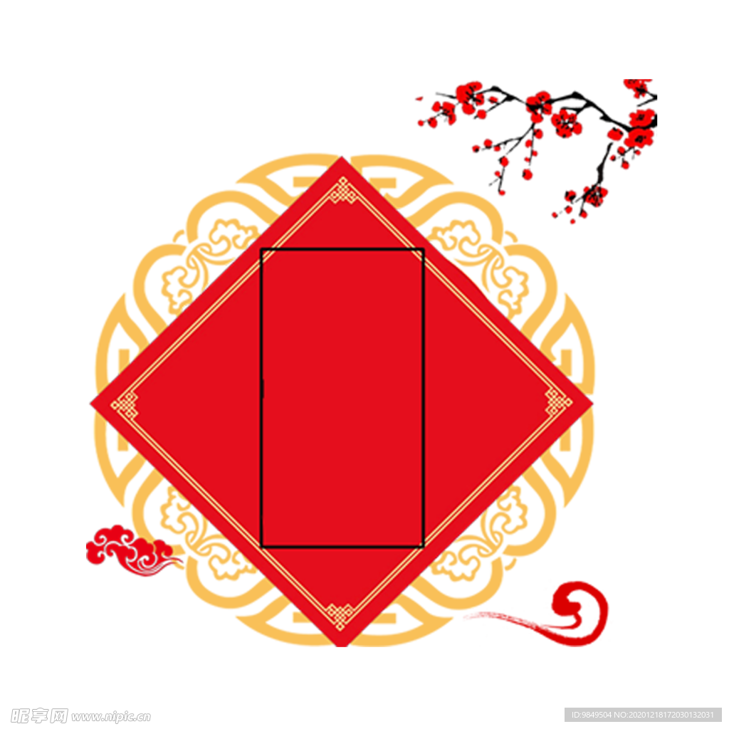 新年海报背景元素PNG素材