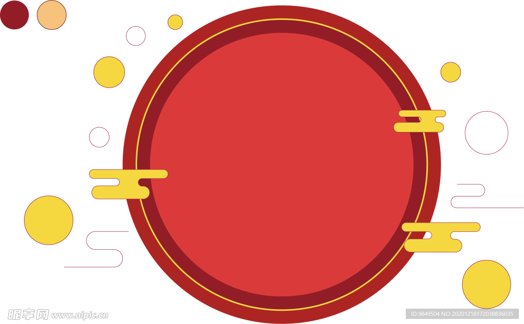 新年海报背景元素PNG素材
