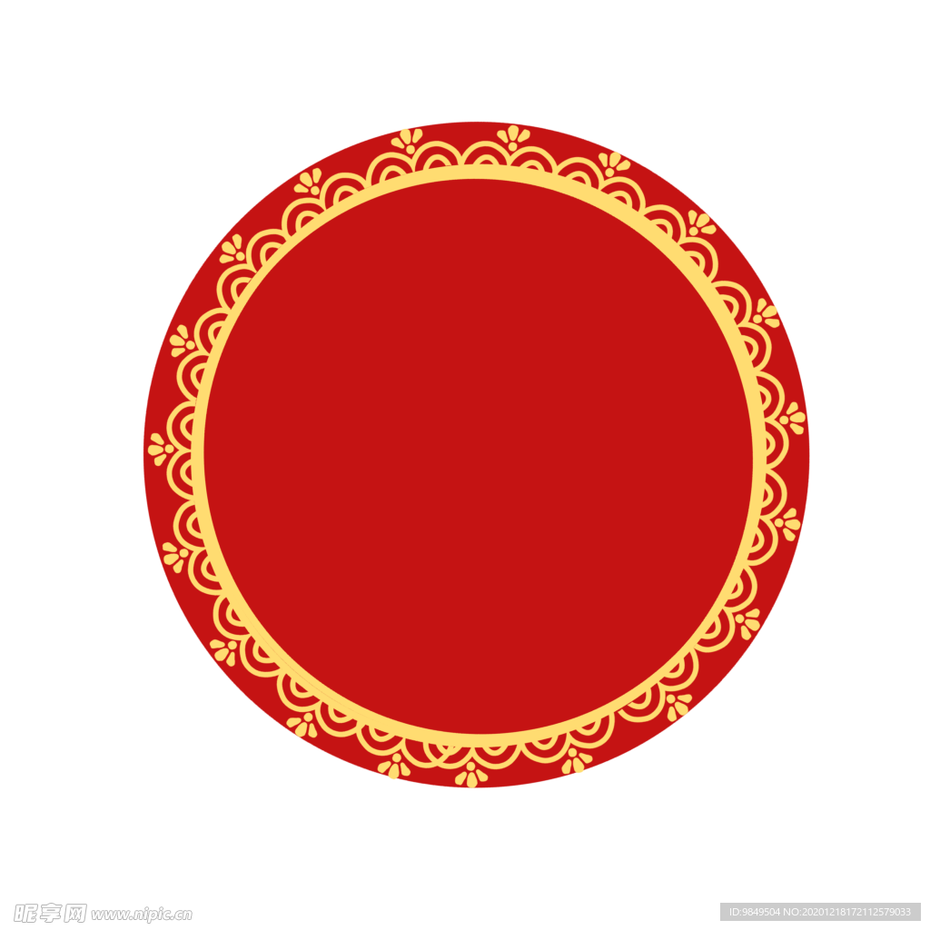 新年圆形背景元素PNG素材