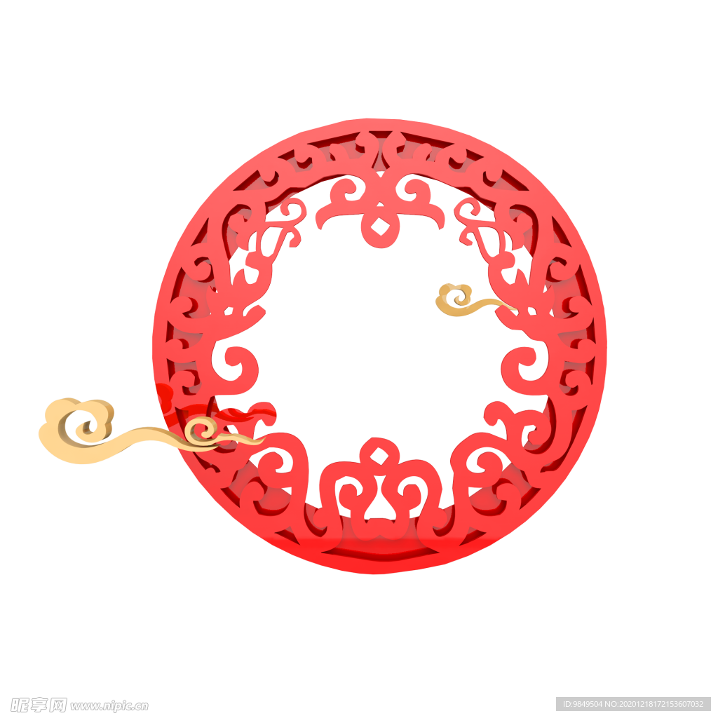 新年海报圆形元素PNG素材