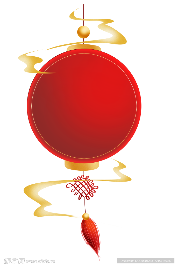新年灯笼背景元素PNG素材