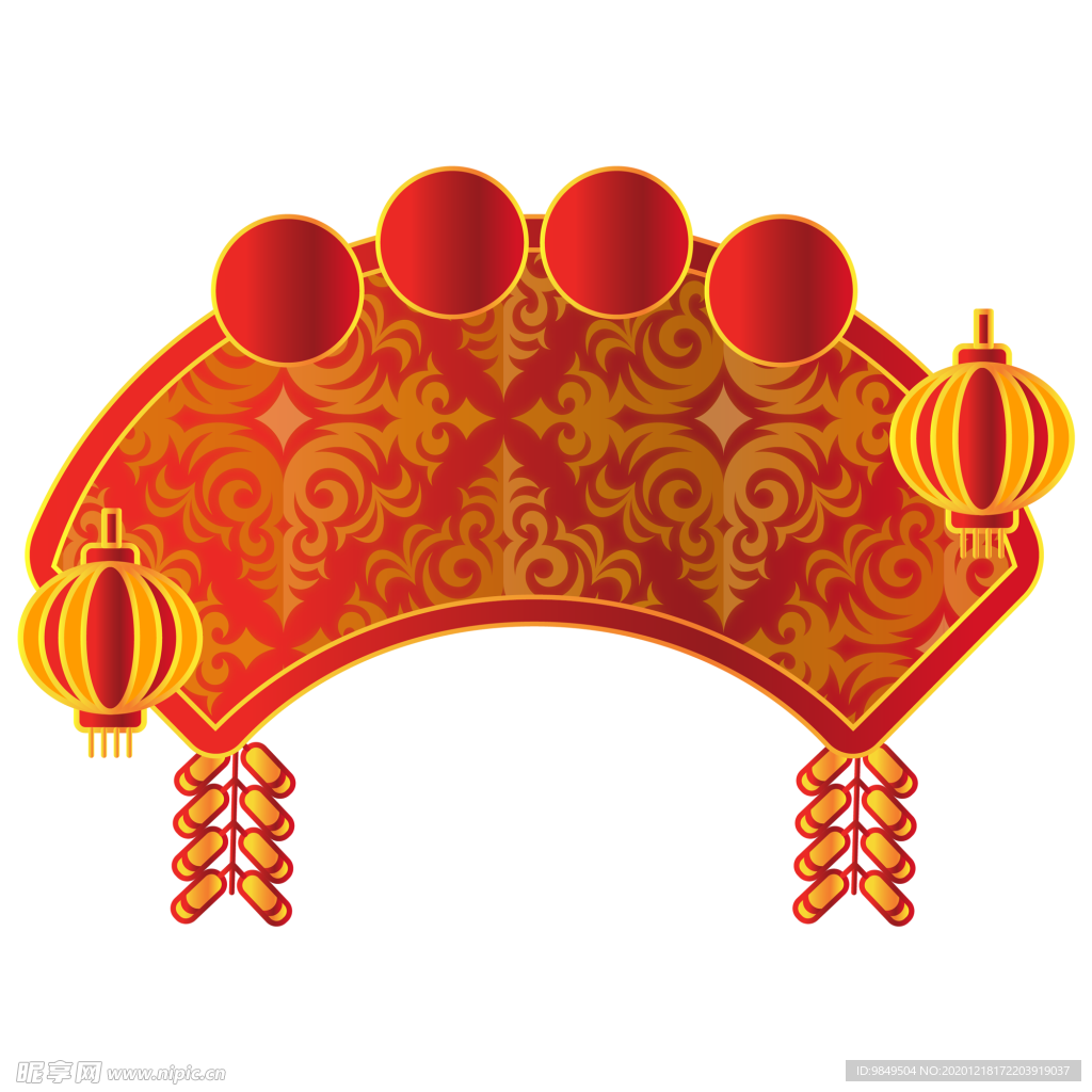 新年海报背景元素PNG素材