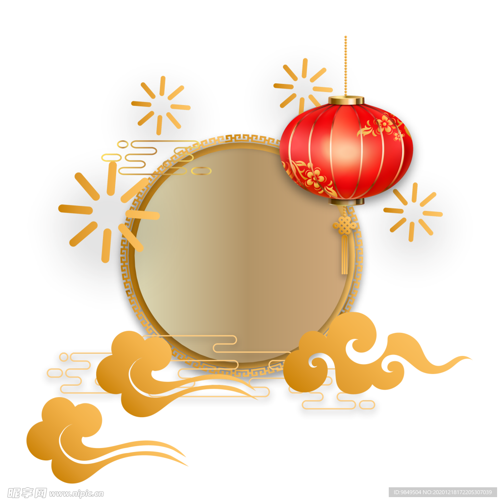 新年海报背景元素PNG素材