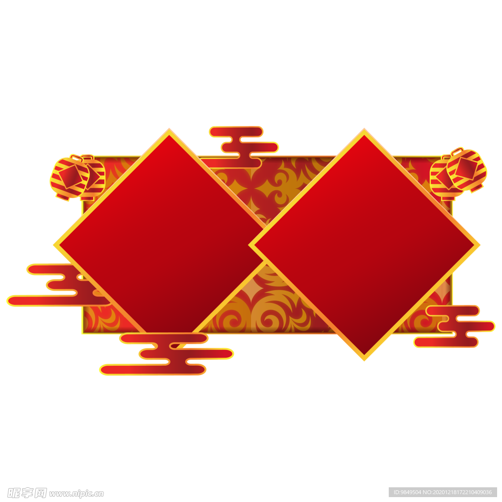 新年海报背景元素PNG素材