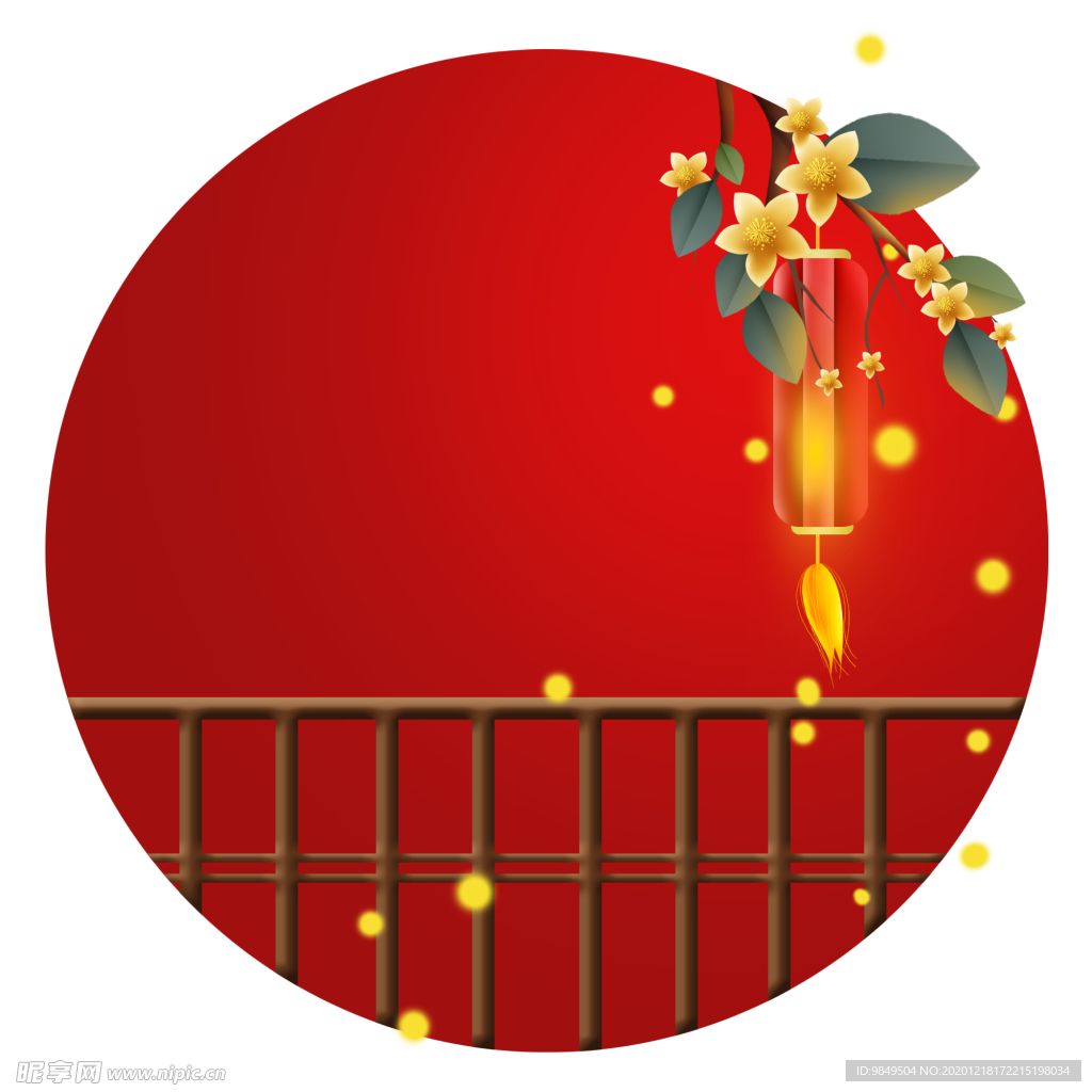 新年海报背景元素PNG素材