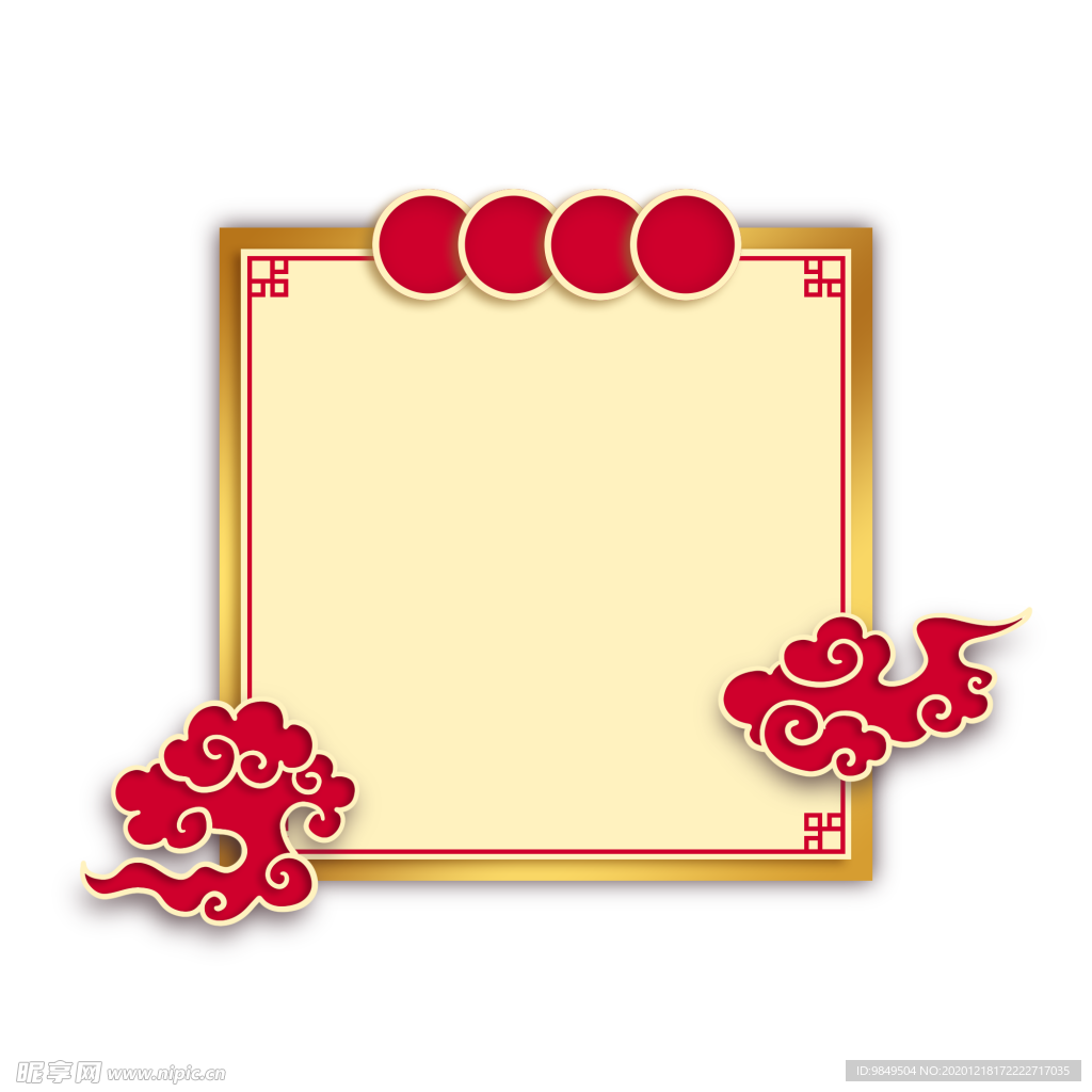 新年海报背景元素PNG素材