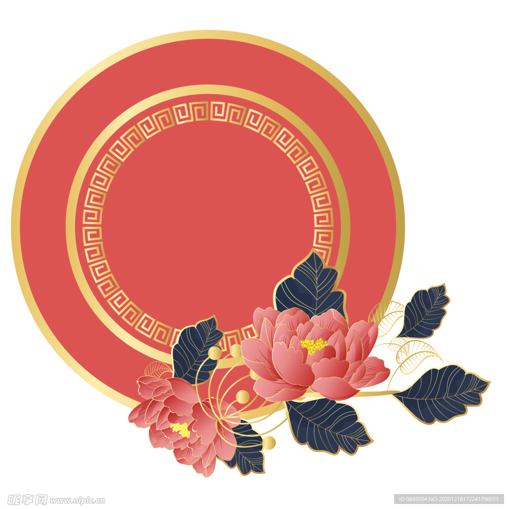 新年海报背景元素PNG素材