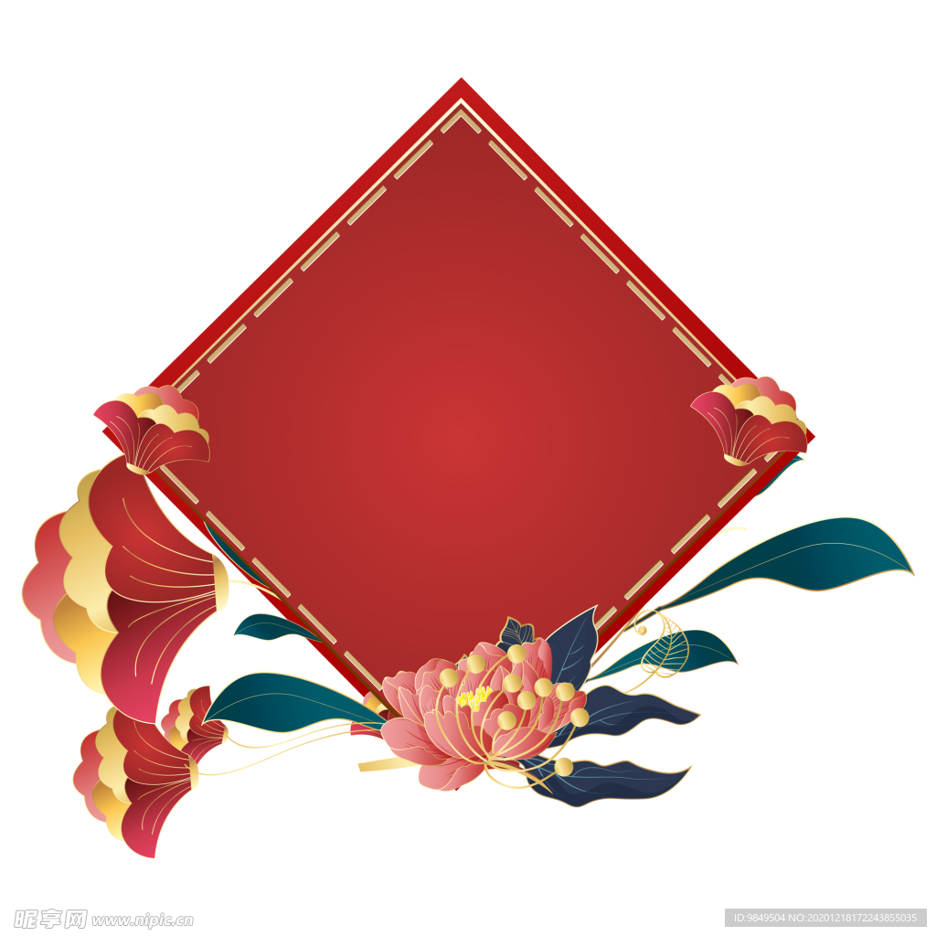 新年海报背景元素PNG素材