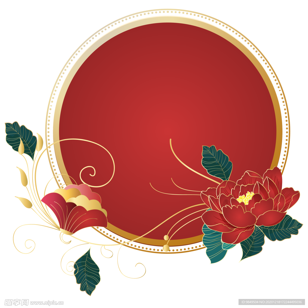 新年海报背景元素PNG素材