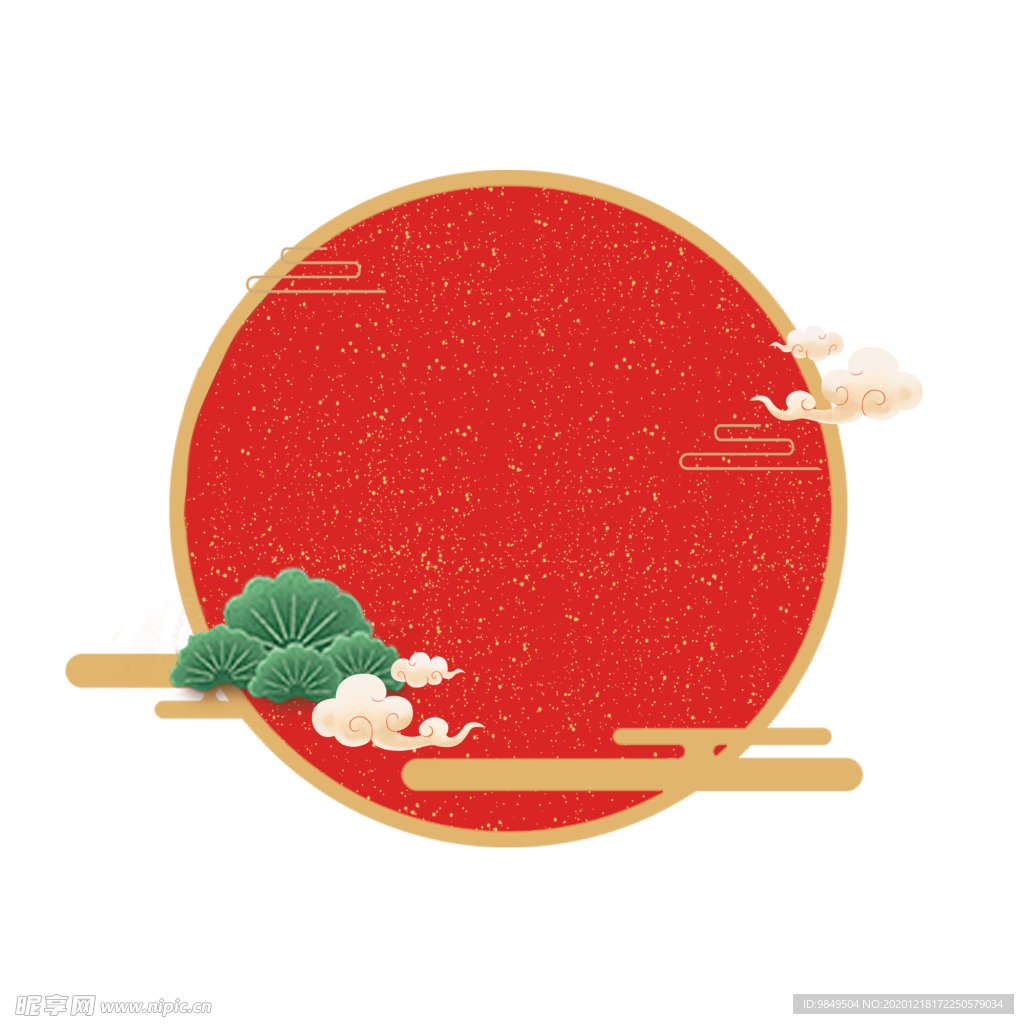 新年海报背景元素PNG素材