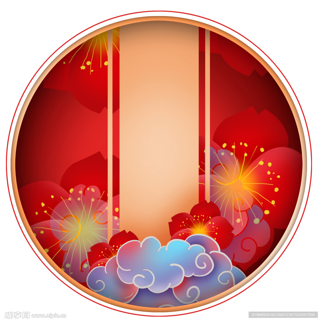 新年海报背景元素PNG素材