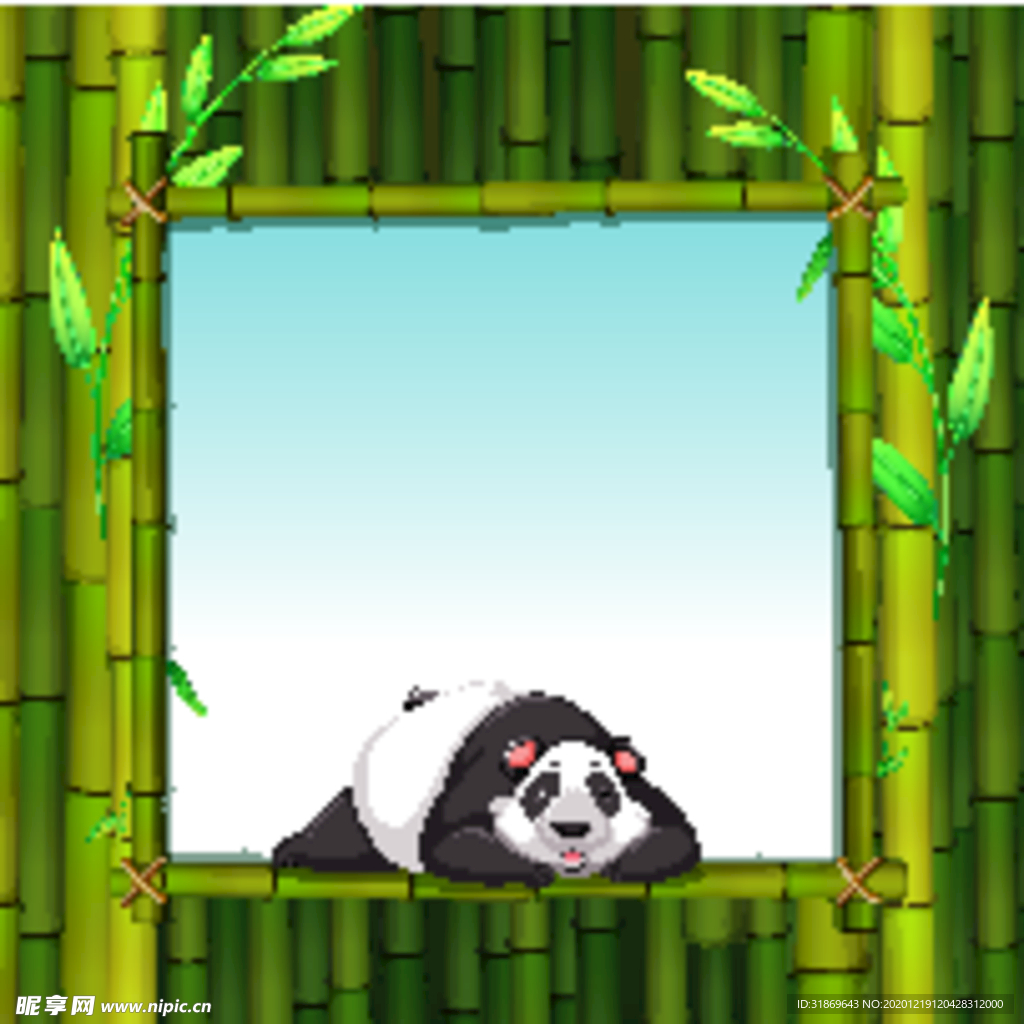 卡通动物 熊猫