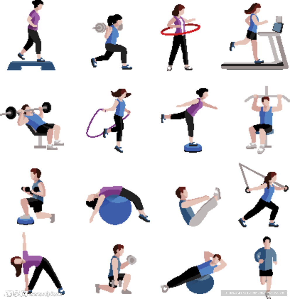 运动健身插画
