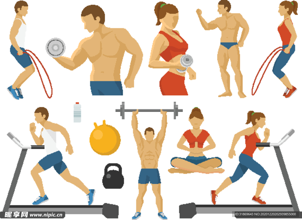运动健身插画