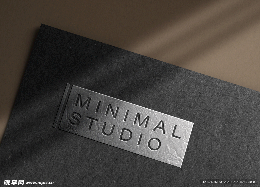 高端烫金镀金效果logo样机