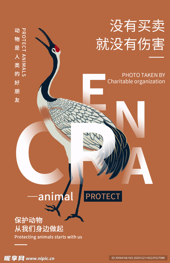 保护野生动物公益宣传海报素材