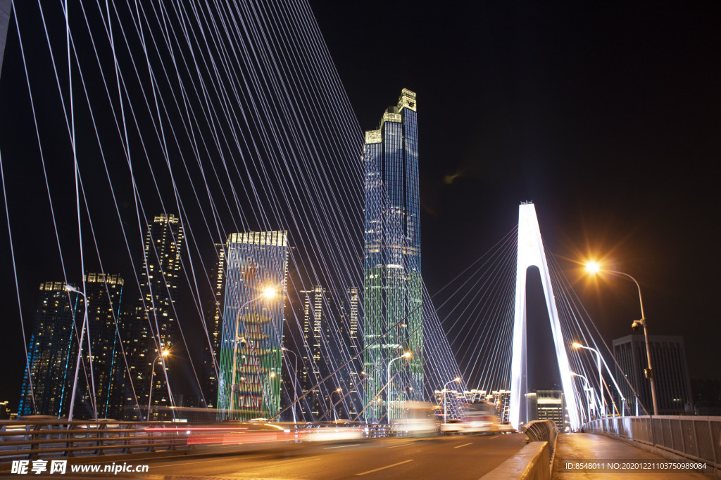 武汉月湖桥夜景