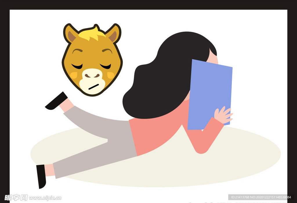手绘卡通插画