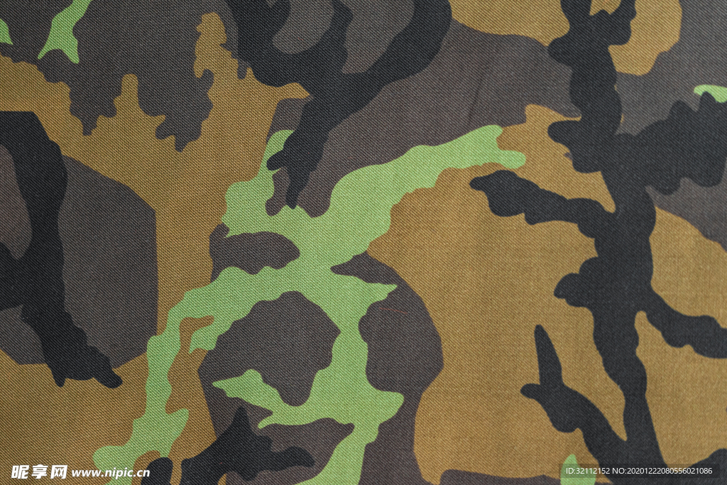 军绿色迷彩布纹背景
