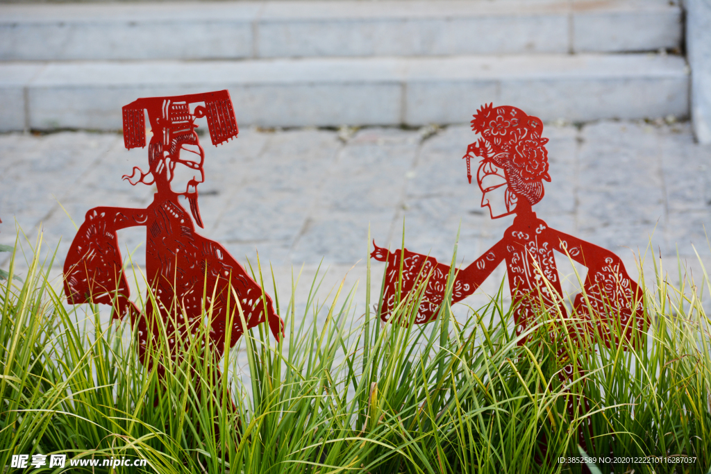 民俗戏曲人物雕塑