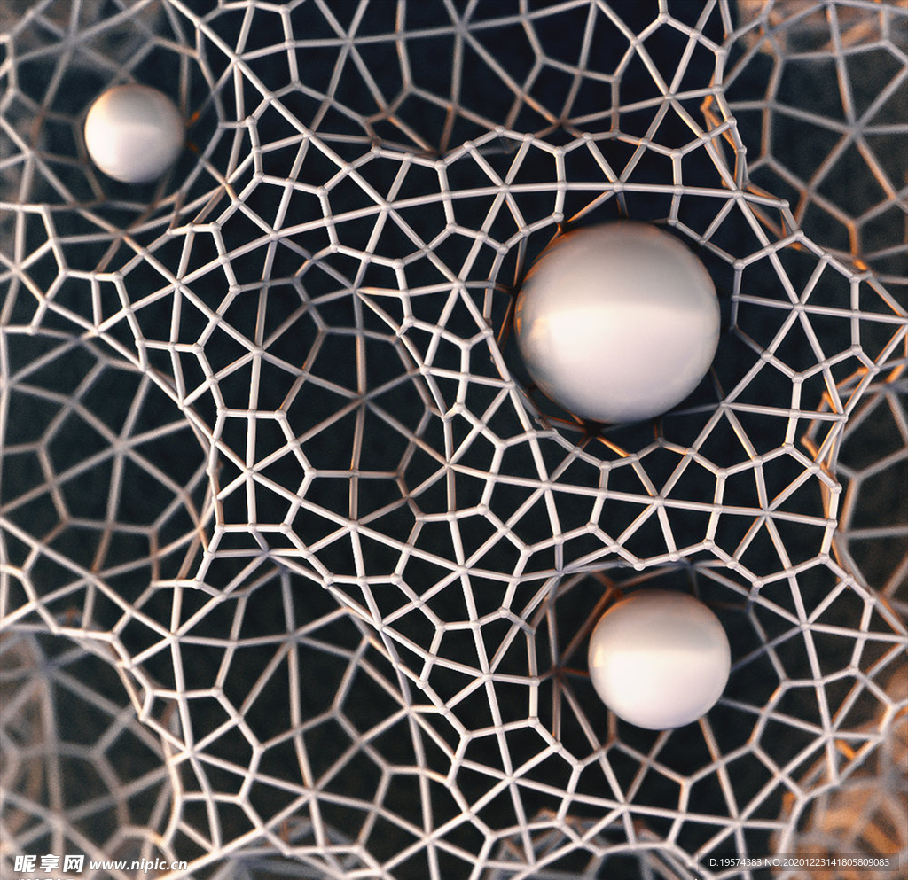 C4D 模型 网格分子结构晶格