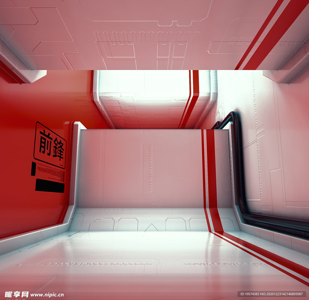 C4D 模型 空间场景背景地下