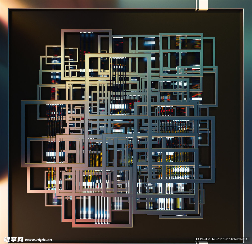 C4D 模型 机械电路板电子