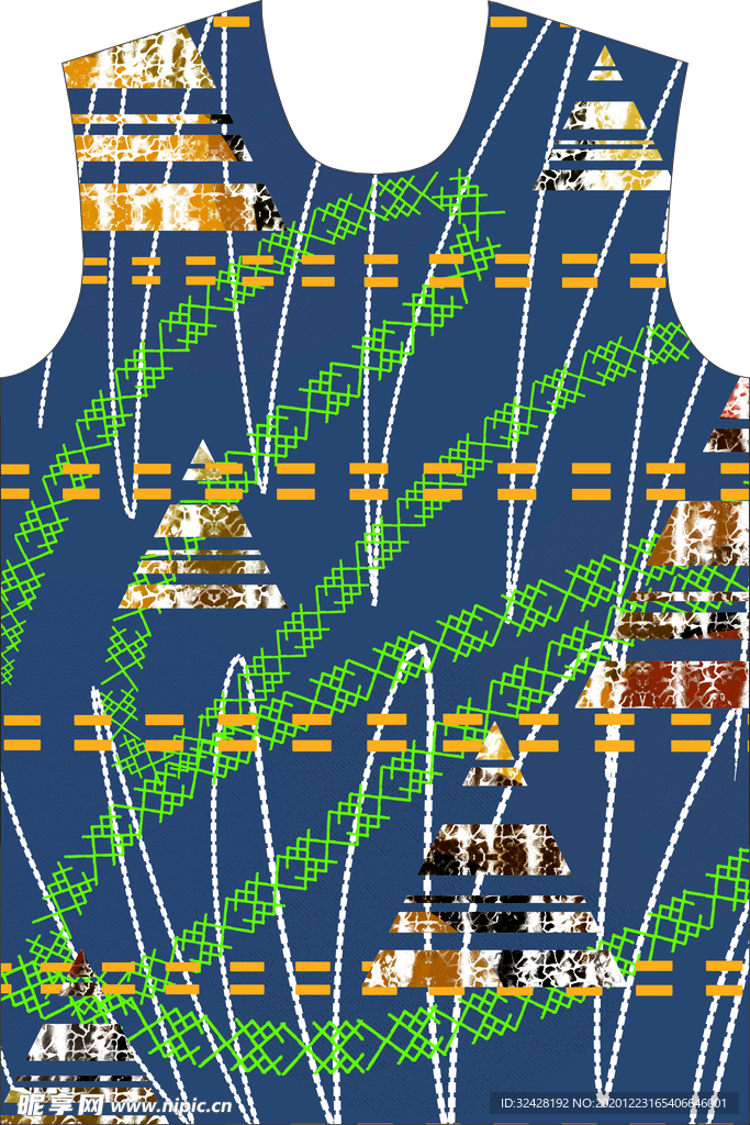 潮牌男装印花 分层