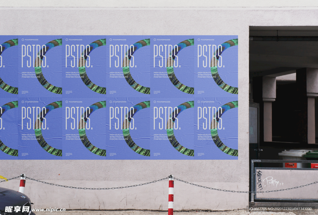 海报单张样机  海报样机设计