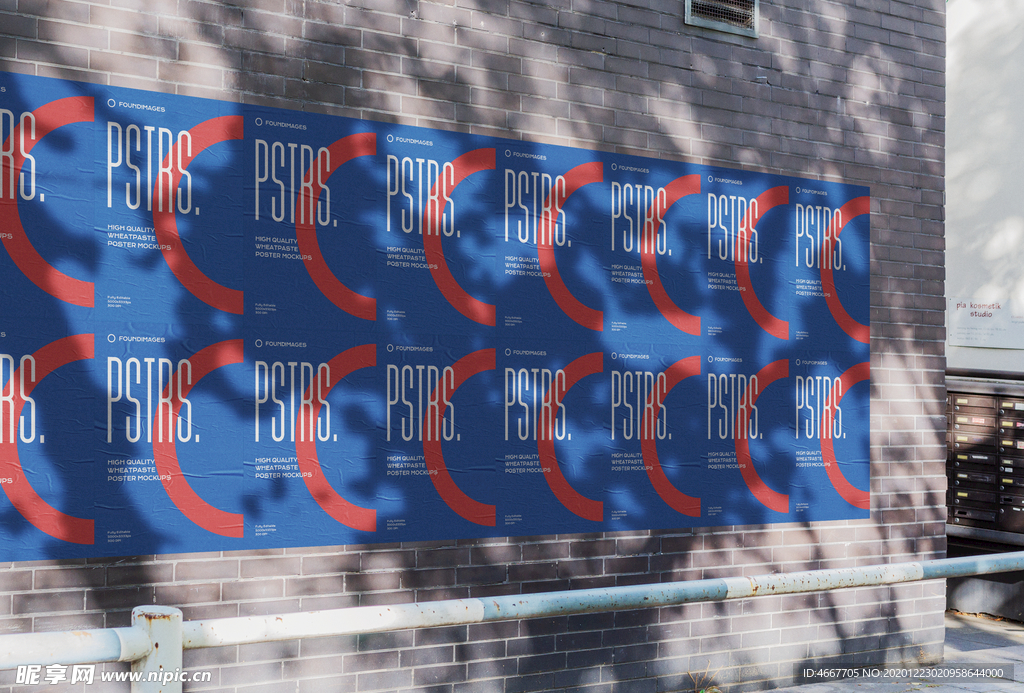 海报单张样机  海报样机设计