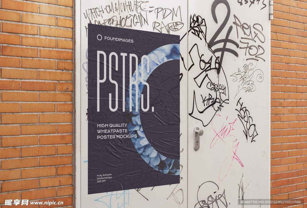 海报单张样机  海报样机设计