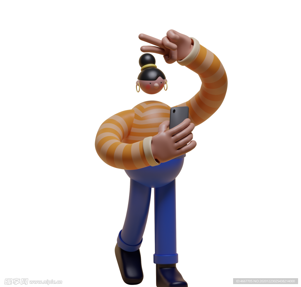 潮流卡通人物 C4D卡通设计