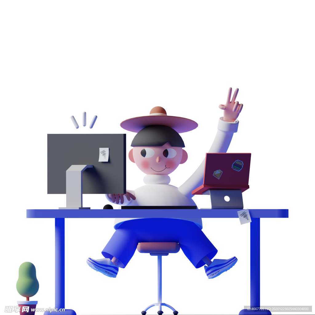 潮流卡通人物 C4D卡通设计