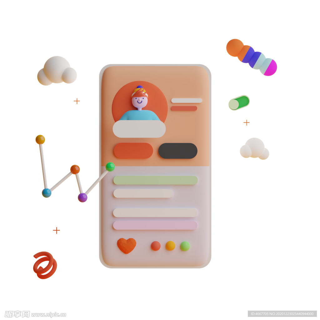 潮流卡通人物 C4D卡通设计