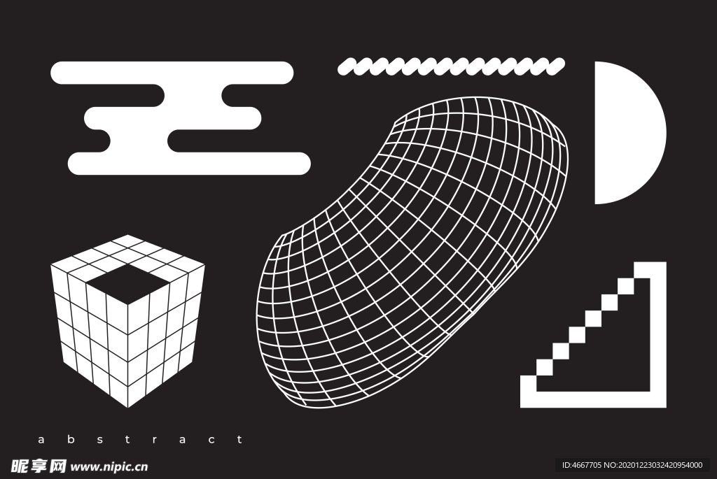 抽象潮流图案  几何背景图案