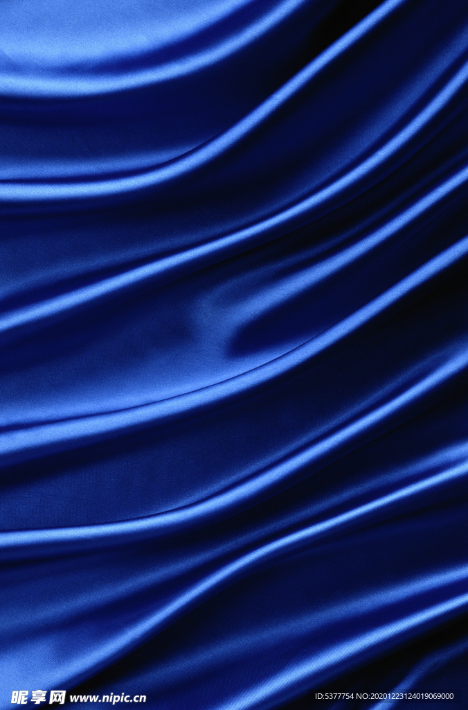蓝色 丝绸 布纹 纹理 缎子