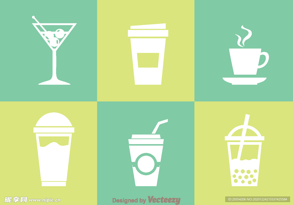 剪影果汁饮料玻璃杯图片图形