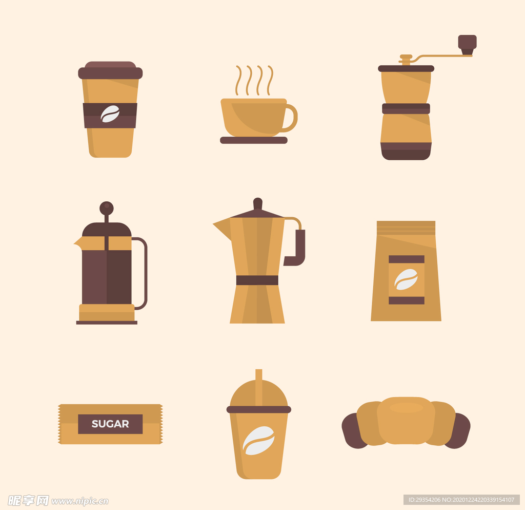 咖啡元素图标图片