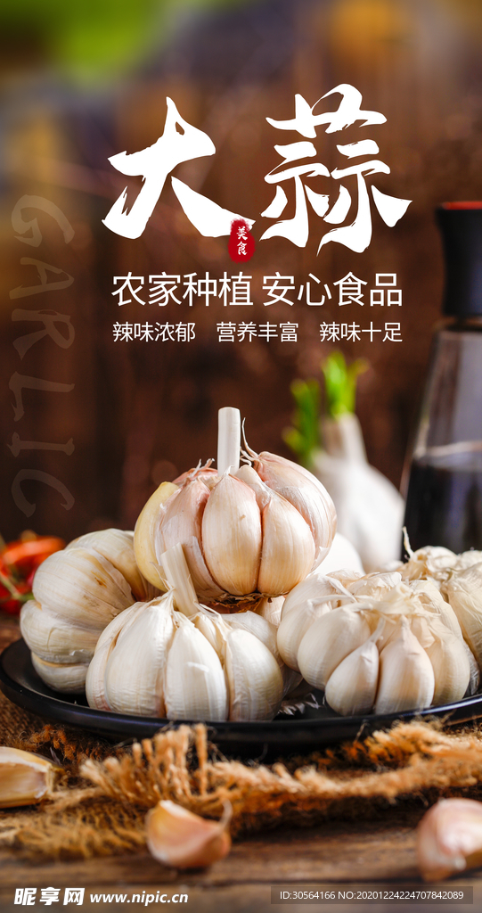 大蒜食材活动宣传海报素材