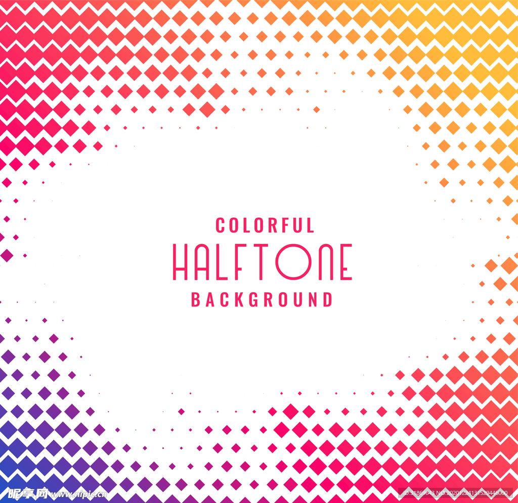 彩色半调 波点背景