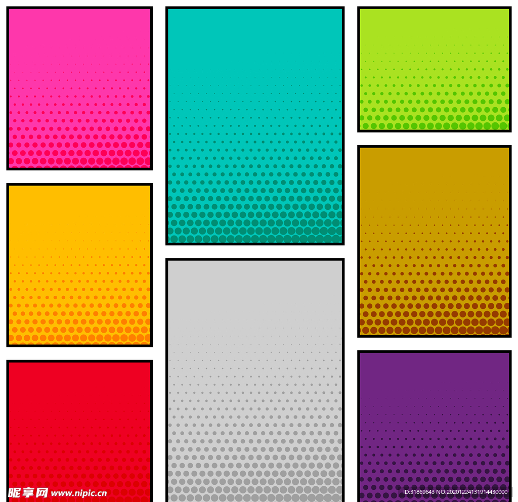 彩色半调 波点背景