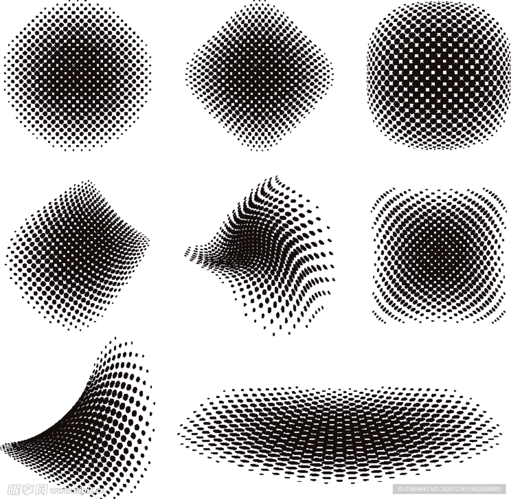 彩色半调 波点背景