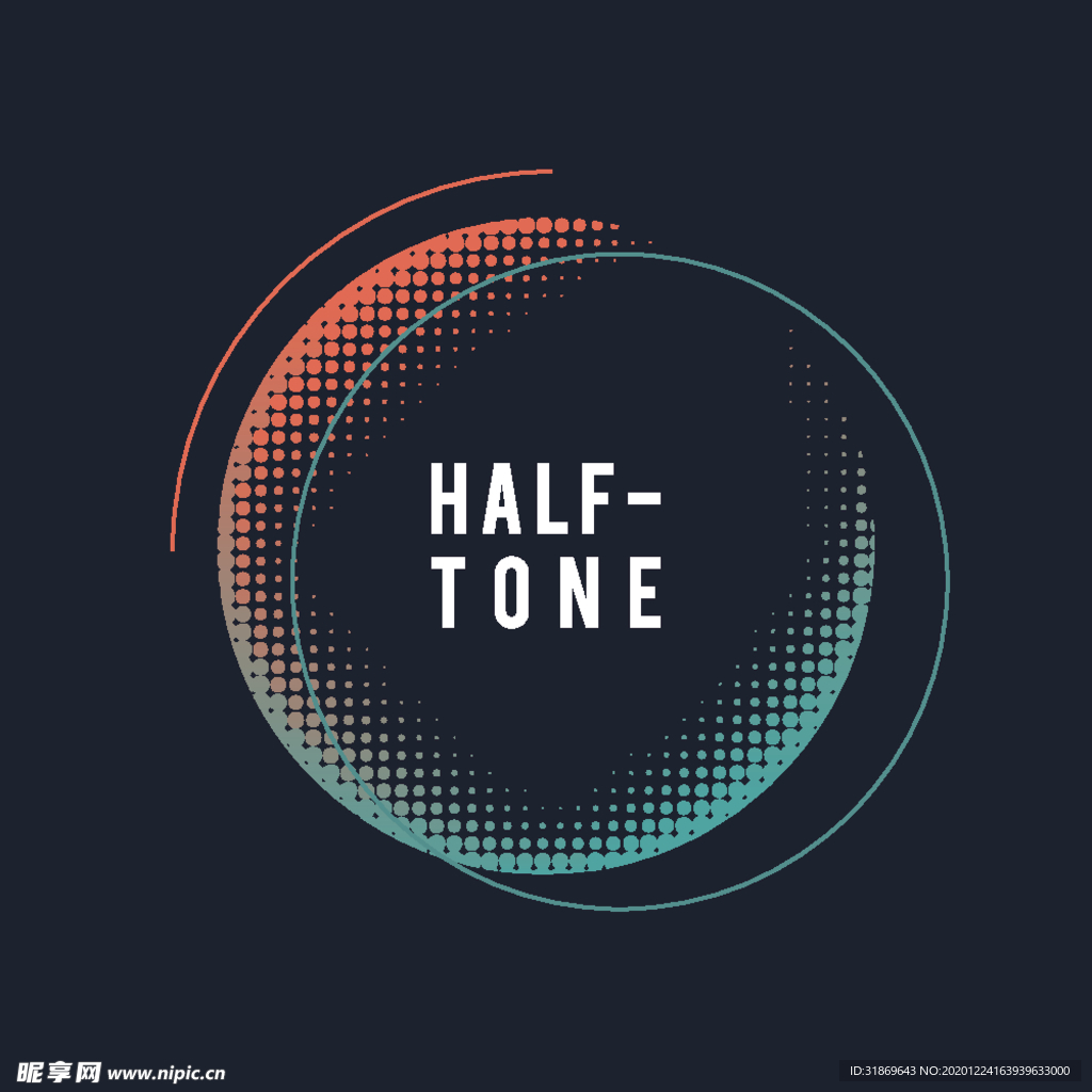 彩色半调 波点背景