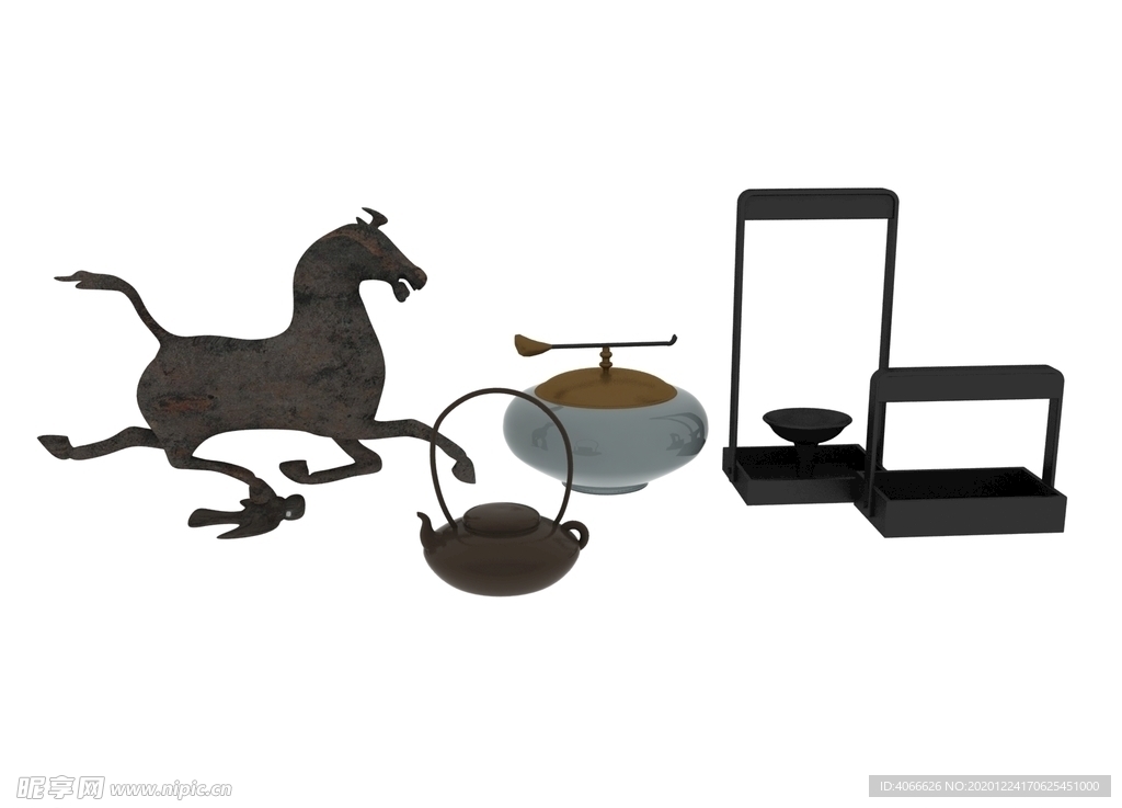 马踏飞燕装饰品3d模型