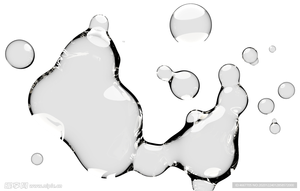 水滴免抠泡泡  透明肥皂泡泡